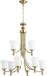 Rossington 9 Light 2 Tier Chandelier 31 inch wide by 23 inch high by Quorum - 6122-9-SO