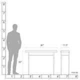 Wick Console Table 32 Inch Tall and 42 Inch Wide by Hubbardton Forge - 750106H