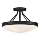 Gus 15W 3LED Medium Semi Flush Mount 9.5 Inch Tall X 14.5 Inch Wide by Lark - 84363
