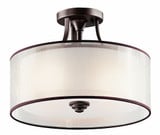 Lacey 3 Light 15 Inch Wide Semi Flush Mount by Kichler - 42386