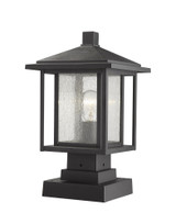 Aspen 1 Light Outdoor Square Pier Mount Lantern 9 x 16 Inches by Z-Lite - 554PHM