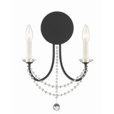 Delilah 2 Light Candle Style Wall Sconce by Crystorama - DEL-90802