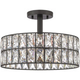 Coffman 3 Light 14 Inch Wide Semi Flush Mount by Quoizel - QF4046