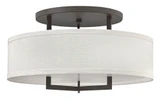 Hampton 3 Light 24 Inch Wide Semi Flush Mount by Hinkley - 3211