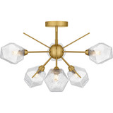 Salvador 6 Light Semi Flush Mount 14 Inch Tall and 24 Inch Wide by Quoizel - PCSVD1724