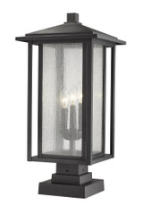 Aspen 3 Light Outdoor Square Pier Mount Lantern 11 x 23.5 Inches by Z-Lite - 554PHX