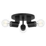 Claire 3 Light 9.5 Inch Wide Semi Flush Mount by Alora - SF607003
