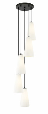 Farrell 5 Light Chandelier 13.75 Inches Tall and 12 Inches Wide by Z-Lite - 3043P7-5R