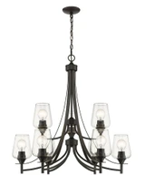 Joliet 9 Light Chandelier 31 Inch Wide by 31.5 Inch High by Z-Lite - 473-9