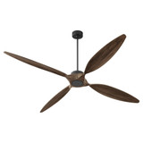 Papillon 4 Blade Wifi Ceiling Fan 15.5 Inch Tall and 80 Inch Wide by Quorum - 28804
