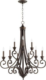 Bryant 9 Light Large 2 Tier Chandelier by Quorum 6054-9 - 6054-9