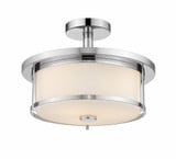 Savannah 2 Light 13.75 Inch Wide Semi Flush Mount by Z-Lite - 462SF14-BNTY