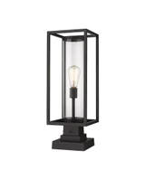 Dunbroch 1 Light Small Outdoor Square Pier Mount 22.75 Inch Tall by Z-Lite - 584PHMS-SQPM