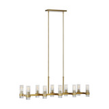 Geneva 10 Light Small Linear Chandelier by Visual Comfort Studio - CC13810