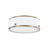 Eli 10W 1 LED 11.75 Inch Wide Semi Flush Mount by Troy - C8312-PBR/SFB