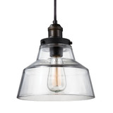 Baskin 1 Light Small Bell Pendant by Visual Comfort Studio - P1348