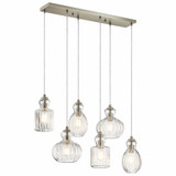 Riviera 6 Light Cluster Linear Pendant by Kichler - 43950