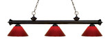Riviera 3 Light Island/Billiard 16 Inches Wide by 15 Inches High by Z-Lite - 200-3BRZ