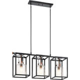 Kitner 3 Light Industrial Linear Chandelier by Kichler - 52033