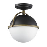 Duke 1 Light 9.5 Inch Wide Semi Flush Mount by Maxim - 12410