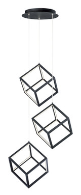 4 Square 162W 3 LED Light Large Pendant by ET2 - E30587