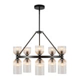 Nelly 10 Light Chandelier 21.88 Inch Tall and 25.88 Inch Wide by Alora - CH442626