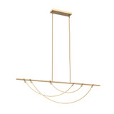 Aryas 48W LED Linear Pendant 15 Inch Tall and 1.75 Inch Wide by Alora - LP317460-UNV