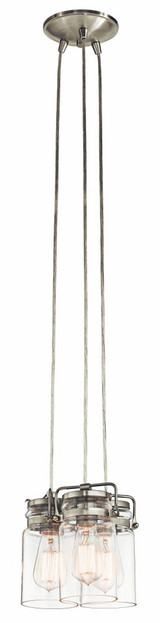 Brinley 3 Light Small Pendant by Kichler - 42869