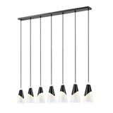 Aimie 7 Light Linear Chandelier 15.75 Inch Tall and 7 Inch Wide by Z Lite - 828P7-7L