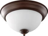 2 Light 11.5 Inch Wide Opal Glass Flush Mount by Quorum - 3063-11