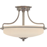 Griffin 3 Light 17 Inch Wide Semi Flush Mount by Quoizel - GF1717