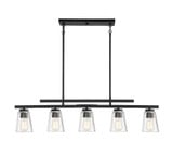 Calhoun 5 Light Symmetrical Linear Chandelier by Savoy House - 1-1023-5
