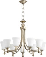 Rossington 9 Light Large 2 Tier Chandelier by Quorum 1542304 - 6122-9-6