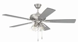 Eos 5 Blade Ceiling Fan with Light Kit 19.49 X 52 Inch Wide by Craftmade - ECF104