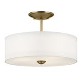 Shailene 3 Light 14 Inch Wide Drum Semi Flush Mount by Kichler - 43675