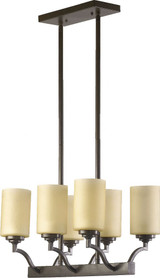 Atwood 6 Light Mini Island Chandelier by Quorum - 6596-6