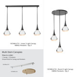 Accessory 3 Light Round Canopy 3.2 Inch X 20 Inch Wide by Hubbardton Forge - 13CNMULT32