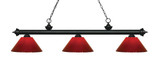 Riviera 3 Light Island/Billiard 14.25 Inch W by 14.25 Inch H by Z-Lite - 200-14RS