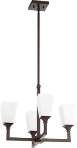Wright 4 Light Medium Chandelier by Quorum - 6123-4