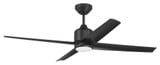 Quell 4 Blade Ceiling Fan with Light Kit 52 Inch Wide by Craftmade - QUL52