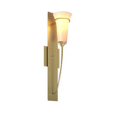 Banded 1 Light White Opal Wall Sconce by 20.80 Inch Tall Hubbardton Forge - 206251HF