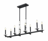 Kaden 8 Light Linear Chandelier 16 Inch Tall and 12 Inch Wide by Z Lite - 3045-8L