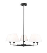 Leila 5 Light Chandelier In Modern Style 10.75 x 34 Inches Wide by Z-Lite - 744-34R