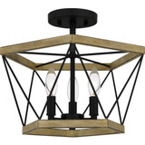 Wintergreen 3 Light 15 Inch Wide Semi Flush Mount by Quoizel - QSF5595