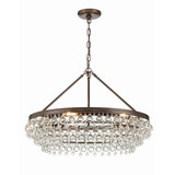 Calypso 6 Light Large Round Chandelier by Crystorama - 275