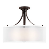 Elmwood Park 3 Light 19 Inch Wide Semi Flush Mount by Generation - 7737303