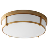 Io 10.1W 2 LED 17 Inch Wide Flush Mount with Emergency by Oxygen - 3-689-EM