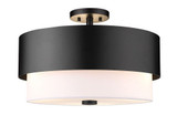 Counterpoint 3 Light 18 Inch Wide Semi Flush Mount by Z-Lite - 495SF18