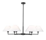 Leila 6 Light Chandelier In Modern Style 10.75 x 44 Inches Wide by Z-Lite - 744-44R