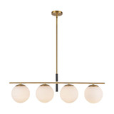 Zuri 4 Light Linear Pendant 11.63 Inch Tall and 7.13 Inch Wide by Alora - LP421437